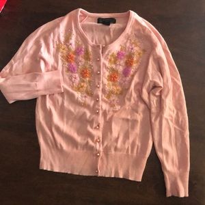 Pink beaded small cardigan